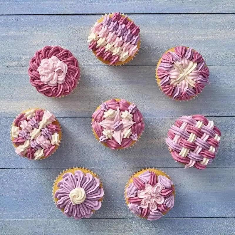BOQUILLA PARA DECORACION DE PASTELES CON DISEÑO DE ONDAS Y FLORES ACERO INOX - 4