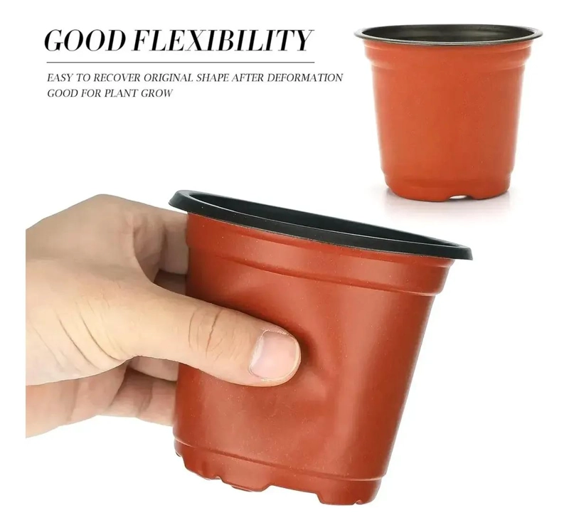 135 MACETAS DE PLASTICO TERRACOTA PARA VIVERO DE 9X8 CM - 3
