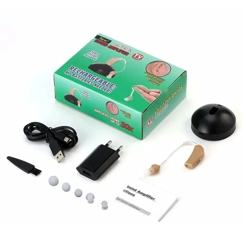 AUDIFONO RECARGABLE ORTOPE DICO CON BASE USB Y ADAPTADORES - 4