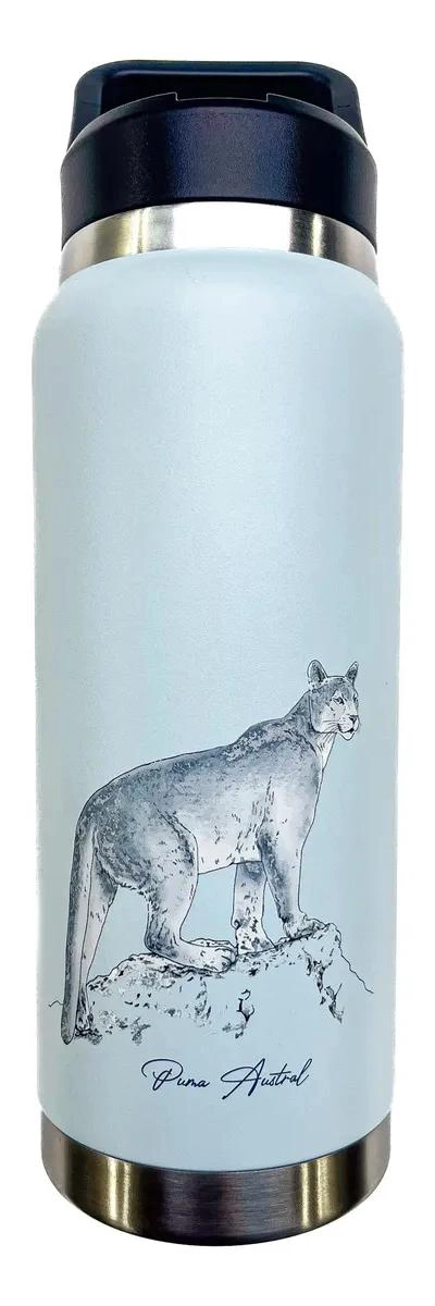 BOTELLA DE ACERO INOXIDABLE 750ML DOBLE PARED FAUNA CHILENA PUMA - 1