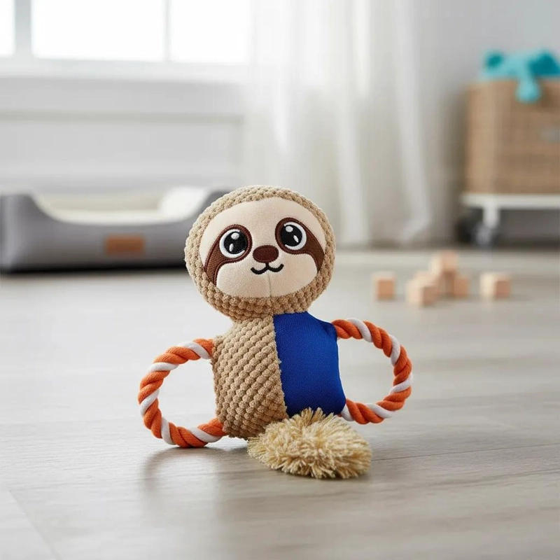 JUGUETE PELUCHE PEREZOSO INTERACTIVO PARA PERROS - 1