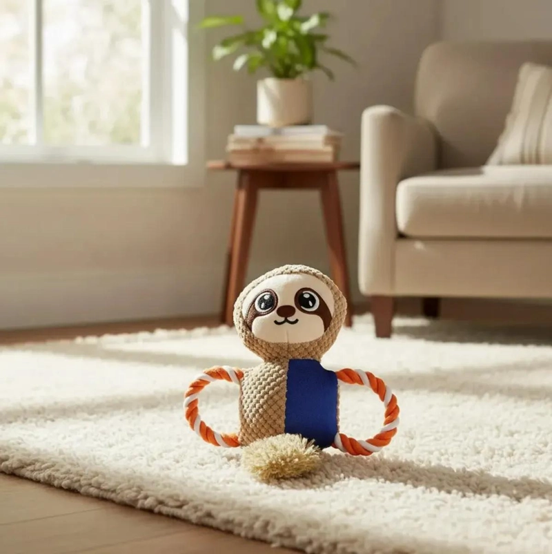 JUGUETE PELUCHE PEREZOSO INTERACTIVO PARA PERROS - 4
