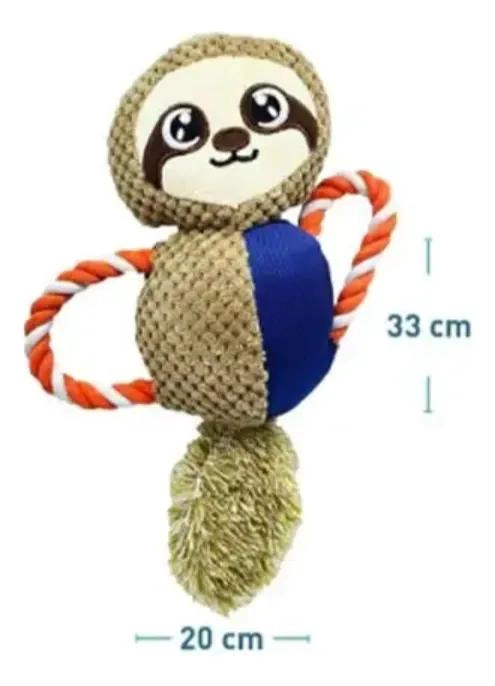 JUGUETE PELUCHE PEREZOSO INTERACTIVO PARA PERROS - 6