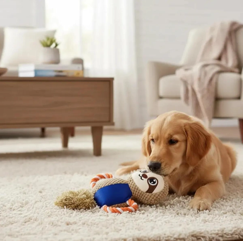 JUGUETE PELUCHE PEREZOSO INTERACTIVO PARA PERROS - 7