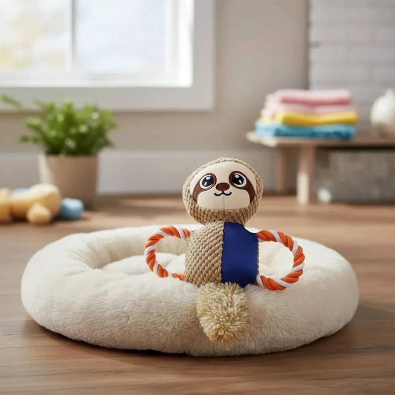 JUGUETE PELUCHE PEREZOSO INTERACTIVO PARA PERROS - 9