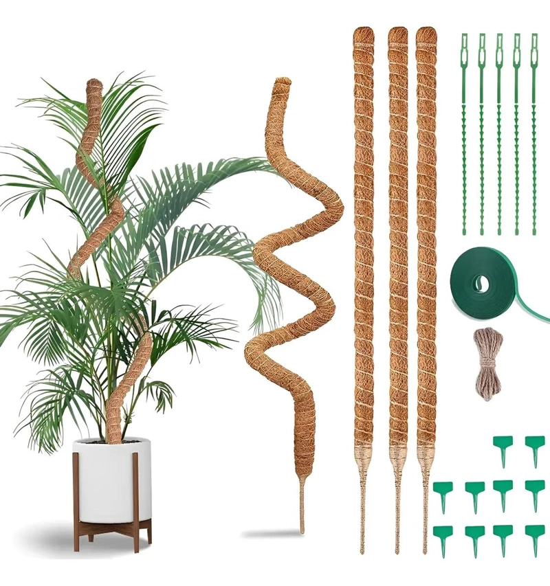 KIT DE 21 TUTORES DE FIBRA DE COCO PARA PLANTAS TREPADORAS - 1