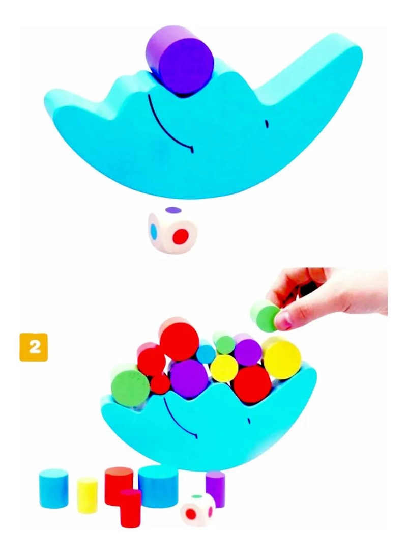 JUEGO EDUCATIVO DE APILAR Y EQUILIBRIO PARA BEBE S - 2
