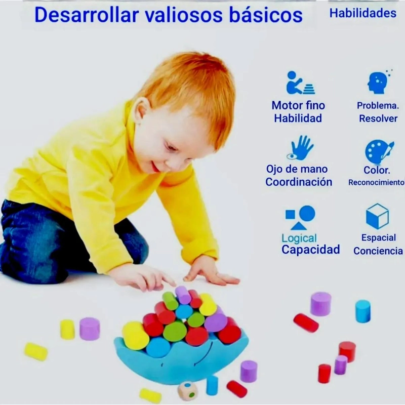 JUEGO EDUCATIVO DE APILAR Y EQUILIBRIO PARA BEBE S - 4