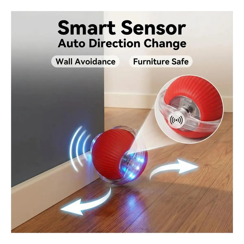 PELOTA INTERACTIVA LED RECARGABLE PARA MASCOTAS - 3