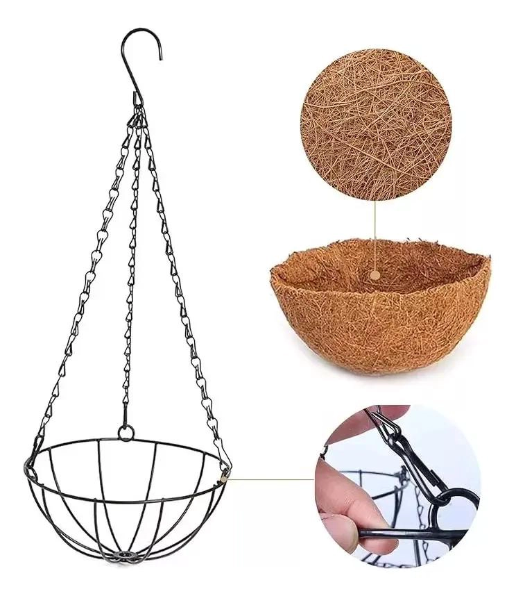 MACETEROS COLGANTES DE FIBRA DE COCO PARA DECORACION - 6