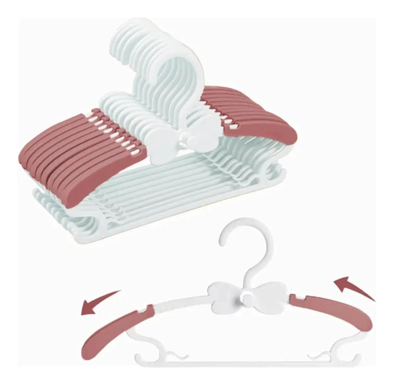 PACK DE 30 COLGADORES AJUSTABLES ANTIDESLIZANTES PARA ROPA INFANTIL - 1