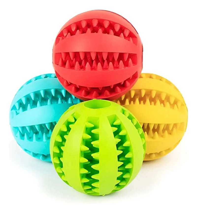 PELOTA DENTADA PARA PERROS CON LIMPIEZA DENTAL ECOLOGICA - 1