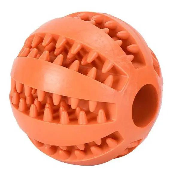 PELOTA DENTADA PARA PERROS CON LIMPIEZA DENTAL ECOLOGICA - 2