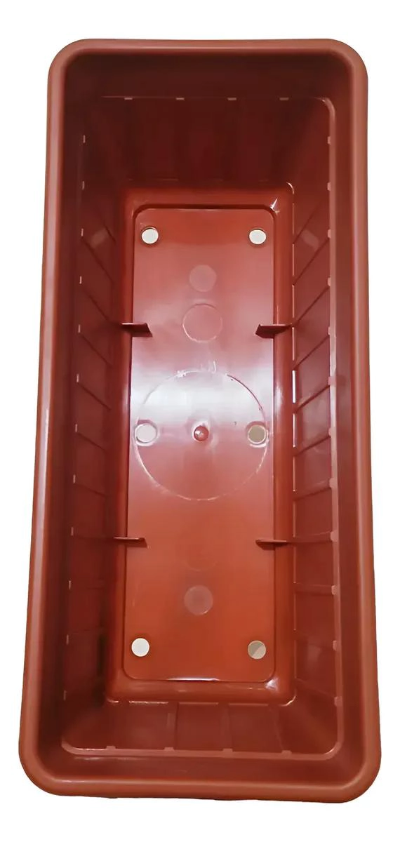 PACK DE 5 MACETEROS RECTANGULARES DE PLASTICO PARA JARDIN - 4