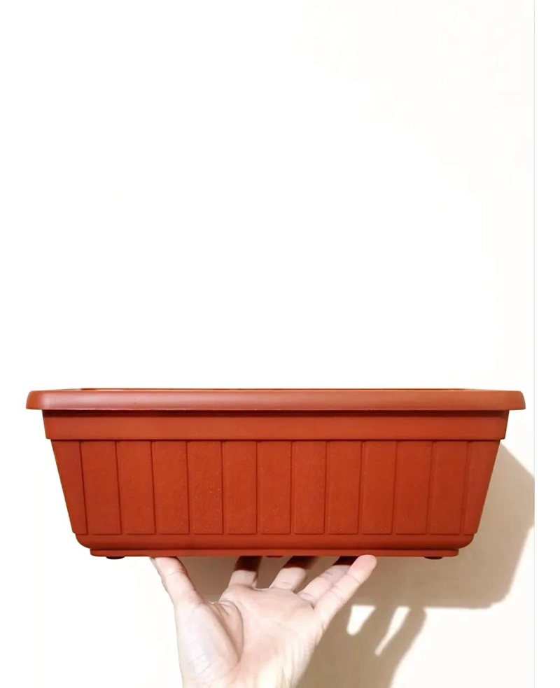 PACK DE 5 MACETEROS RECTANGULARES DE PLASTICO PARA JARDIN - 6