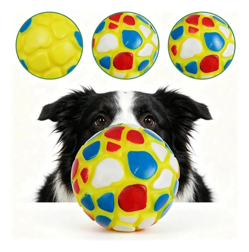 PELOTA TEXTURIZADA PARA PERROS DE 7 CM IDEAL PARA JUGAR - 1