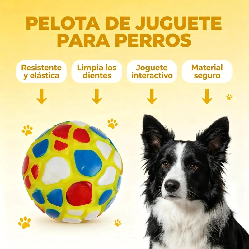 PELOTA TEXTURIZADA PARA PERROS DE 7 CM IDEAL PARA JUGAR - 3