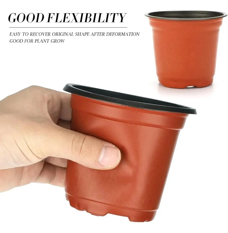135 MACETAS DE PLASTICO TERRACOTA PARA VIVERO 9X8 CM - 3