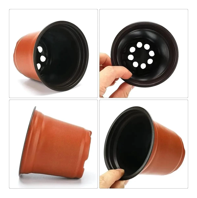 135 MACETAS DE PLASTICO TERRACOTA PARA VIVERO 9X8 CM - 4