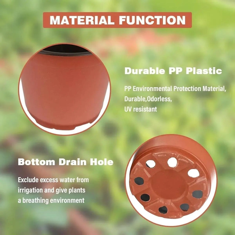 135 MACETAS DE PLASTICO TERRACOTA PARA VIVERO 9X8 CM - 5