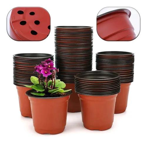 MACETAS DE PLASTICO PARA SEMILLEROS 135 UNIDADES 8.8X7.5CM - 1