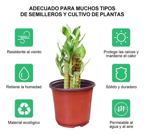 MACETAS DE PLASTICO PARA SEMILLEROS 135 UNIDADES 8.8X7.5CM - 7