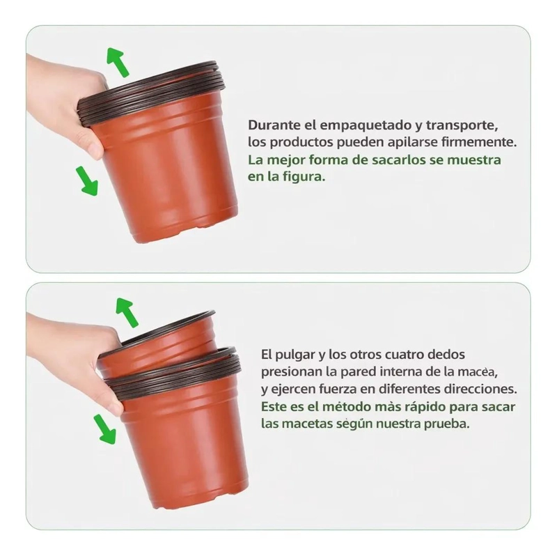 MACETAS DE PLASTICO PARA SEMILLEROS 135 UNIDADES 8.8X7.5CM - 9