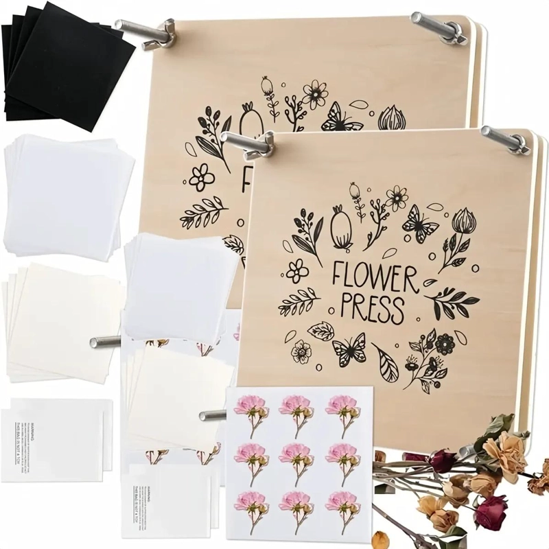 KIT DE PRENSADO DE FLORES Y PLANTAS PARA MANUALIDADES - 1