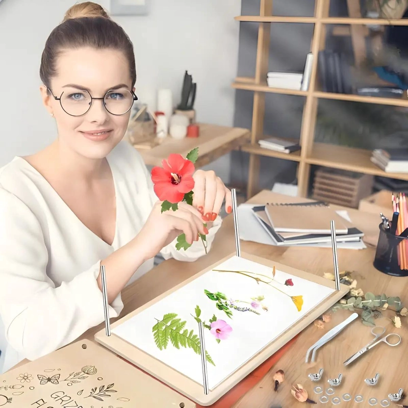 KIT DE PRENSADO DE FLORES Y PLANTAS PARA MANUALIDADES - 10