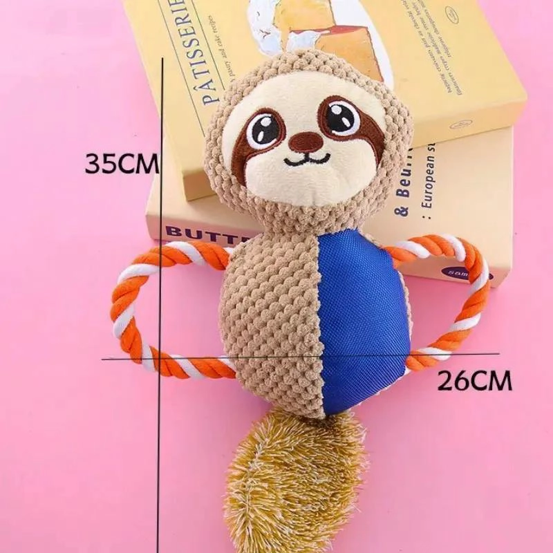 JUGUETE PELUCHE PEREZOSO INTERACTIVO PARA PERROS - 5