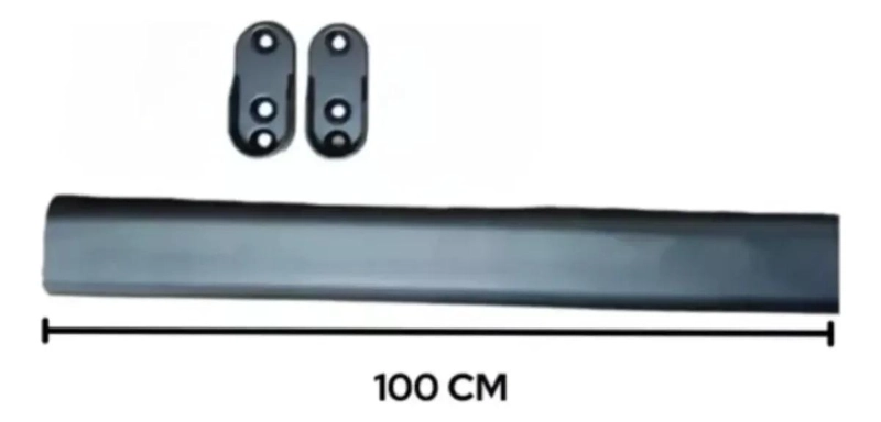 BARRA COLGANTE OVALADA PARA CLOSET DE 100 CM EN COLOR NEGRO - 6