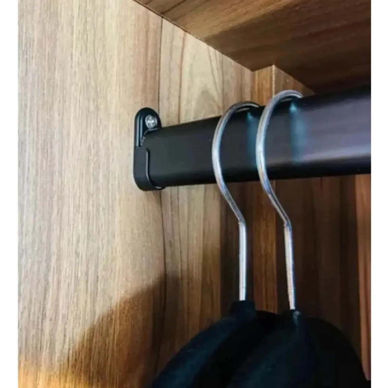 BARRA COLGANTE OVALADA PARA CLOSET DE 100 CM EN COLOR NEGRO - 7