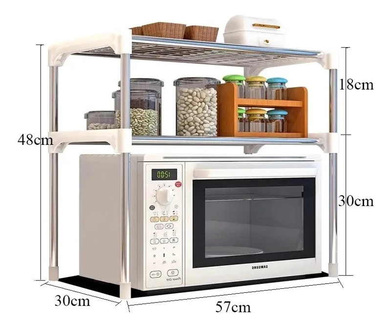 ESTANTE ORGANIZADOR PARA COCINA Y HOGAR CON REJILLA - 2
