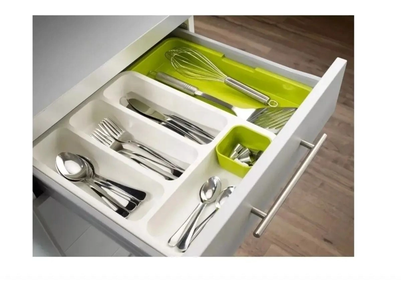 ORGANIZADOR DE CUBIERTOS AJUSTABLE PARA CAJONES DE COCINA - 4