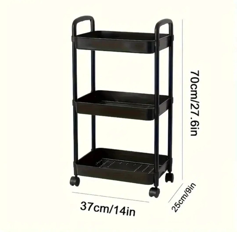 CARRITO ORGANIZADOR MULTIFUNCIONAL DE 3 NIVELES CON RUEDAS - 2