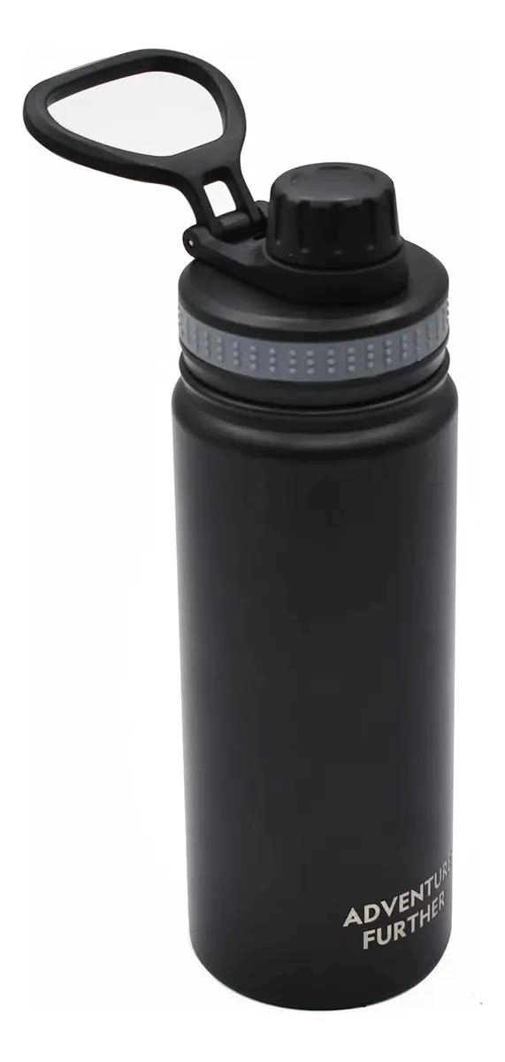 BOTELLA TE RMICA METALICA INSULADA 600ML COLOR NEGRO - 4