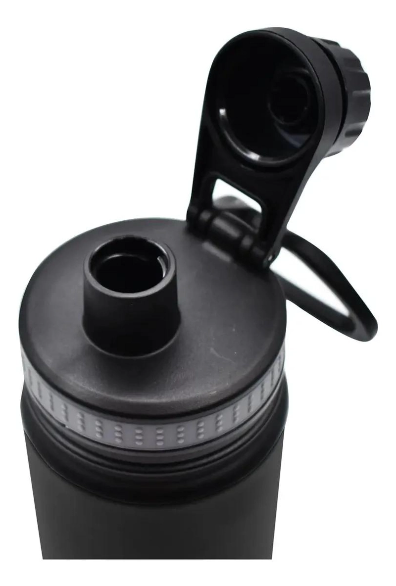BOTELLA TE RMICA METALICA INSULADA 600ML COLOR NEGRO - 6