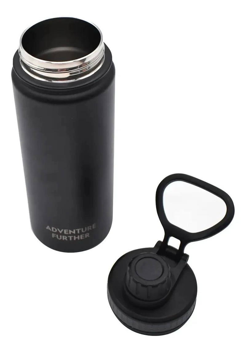 BOTELLA TE RMICA METALICA INSULADA 600ML COLOR NEGRO - 7