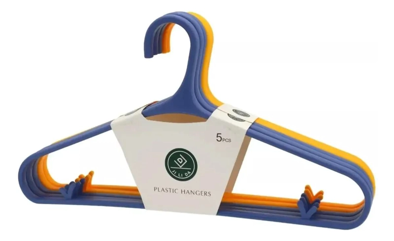 PACK DE 10 COLGADORES PLASTICOS RESISTENTES PARA ROPA - 1