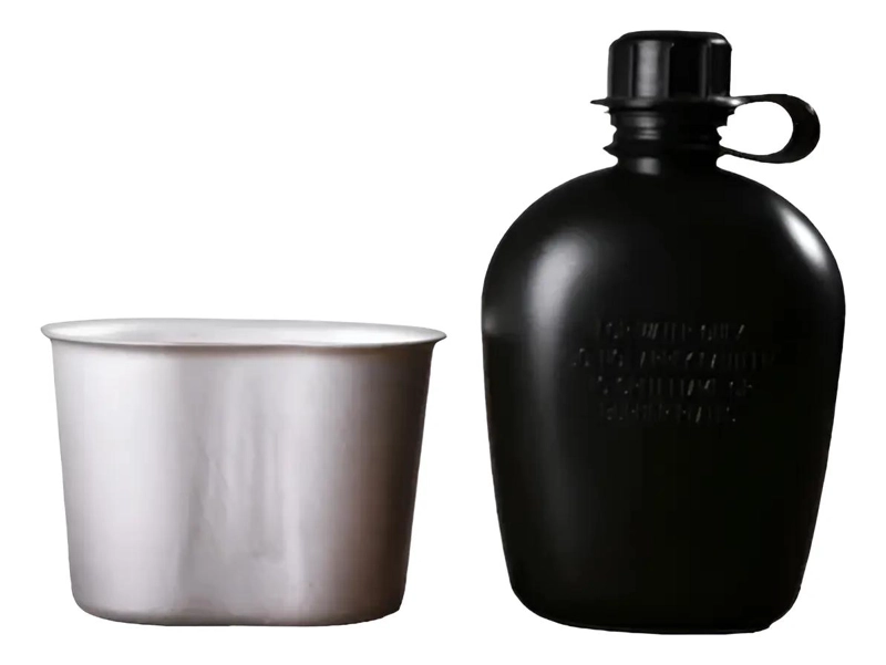 CANTIMPLORA DE 1 LITRO CON FUNDA Y TAZA DE ALUMINIO - 2