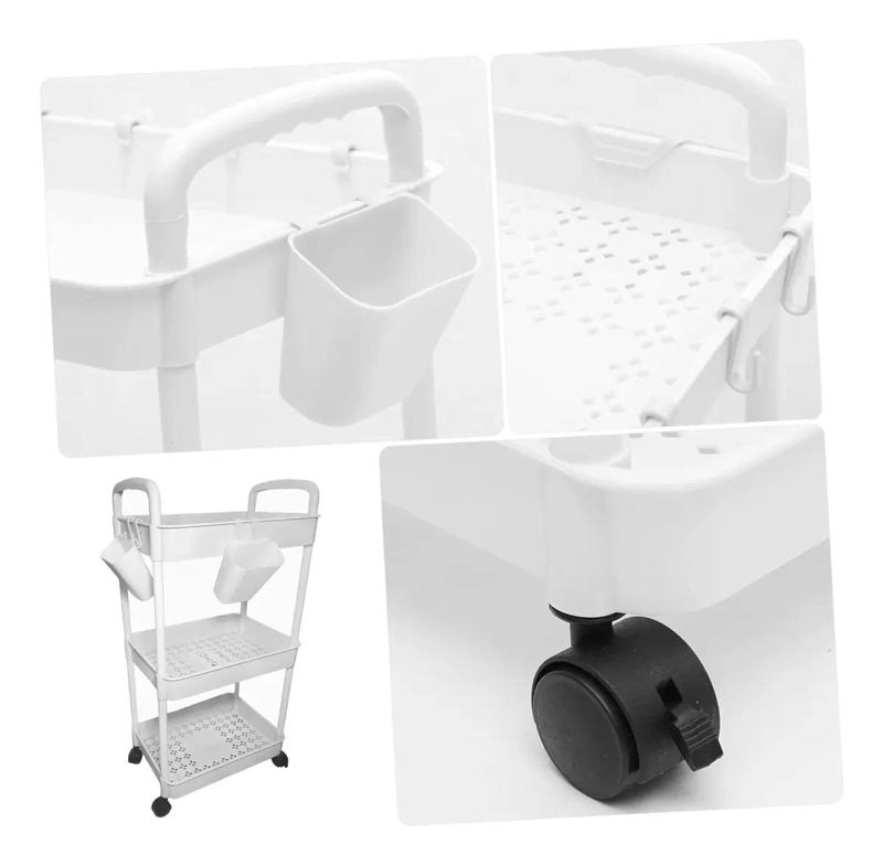 CARRITO ORGANIZADOR RODANTE DE PLASTICO CON 3 NIVELES - 4
