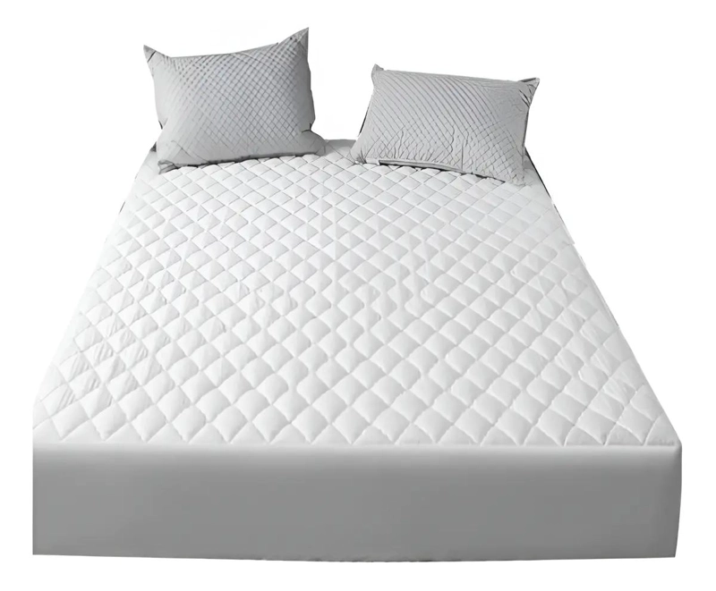CUBRE COLCHON IMPERMEABLE KING 180X200 CM CON FALDON AJUSTABLE - 1