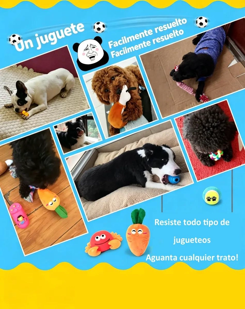 SET DE 4 JUGUETES DE CUERDA RESISTENTES PARA PERROS - 4