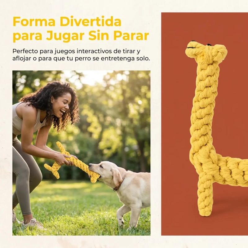 SET DE 4 JUGUETES DE CUERDA RESISTENTES PARA PERROS - 6