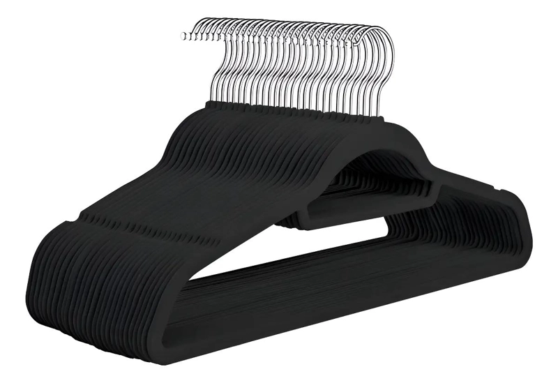 PACK DE 20 PERCHAS DE TERCIOPELO ANTIDESLIZANTE PARA ROPA - 1