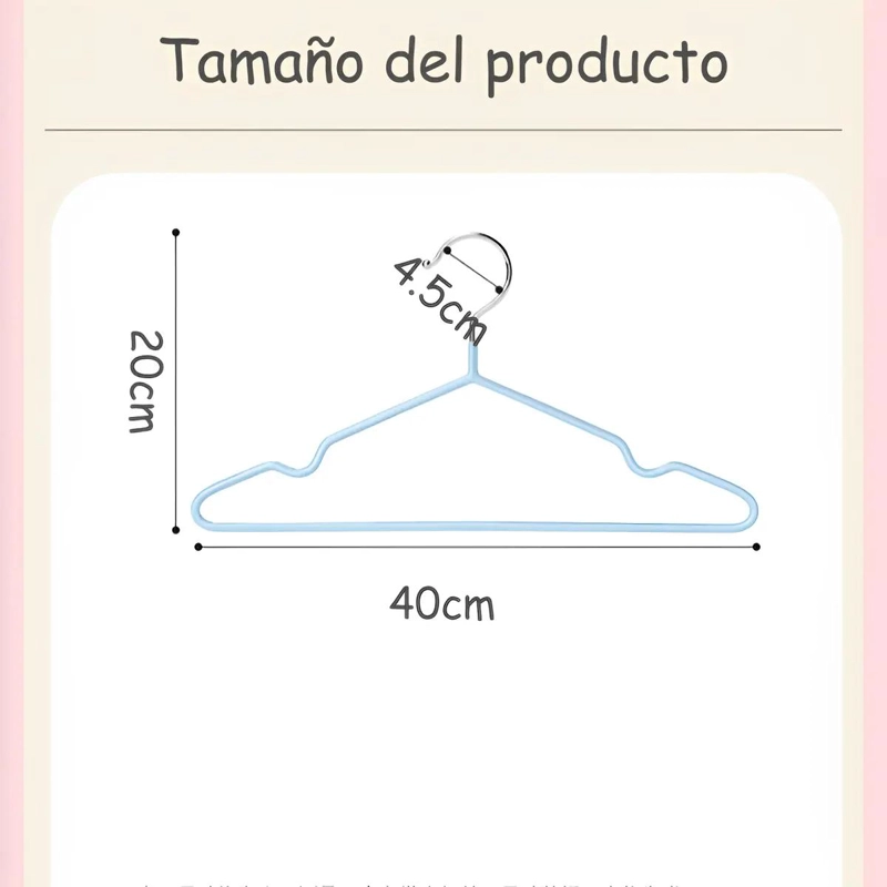 JUEGO DE 40 COLGADORES ANTIDESLIZANTES PARA ROPA DE COLORES - 2