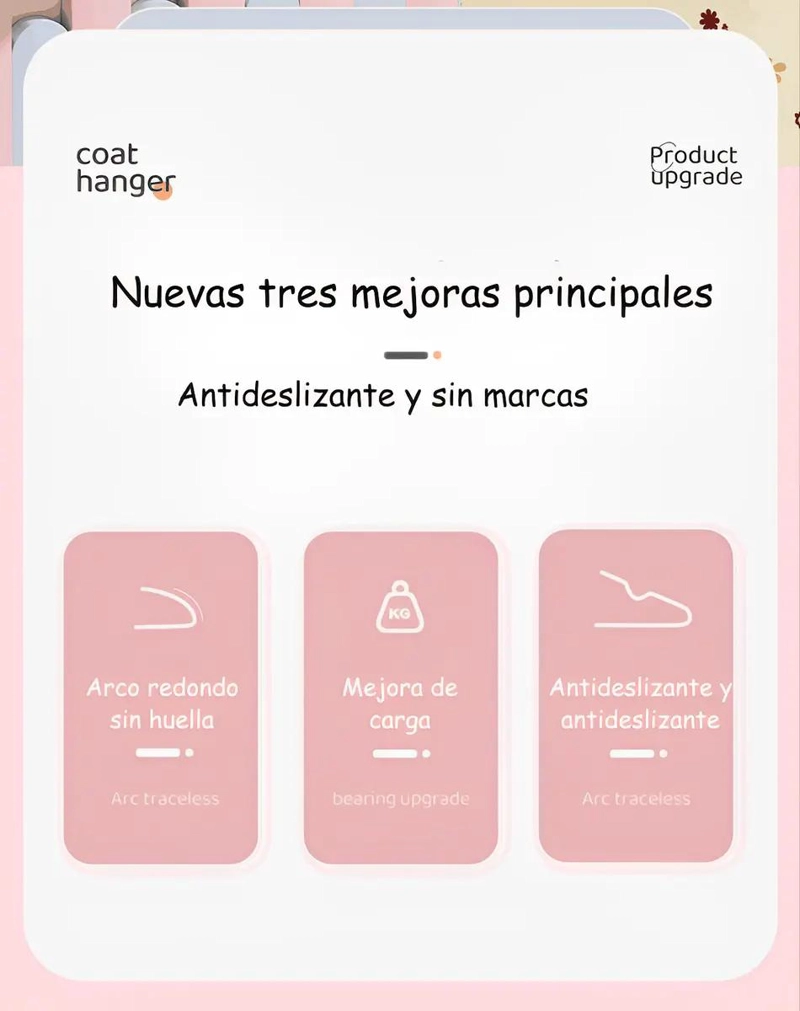 JUEGO DE 40 COLGADORES ANTIDESLIZANTES PARA ROPA DE COLORES - 3