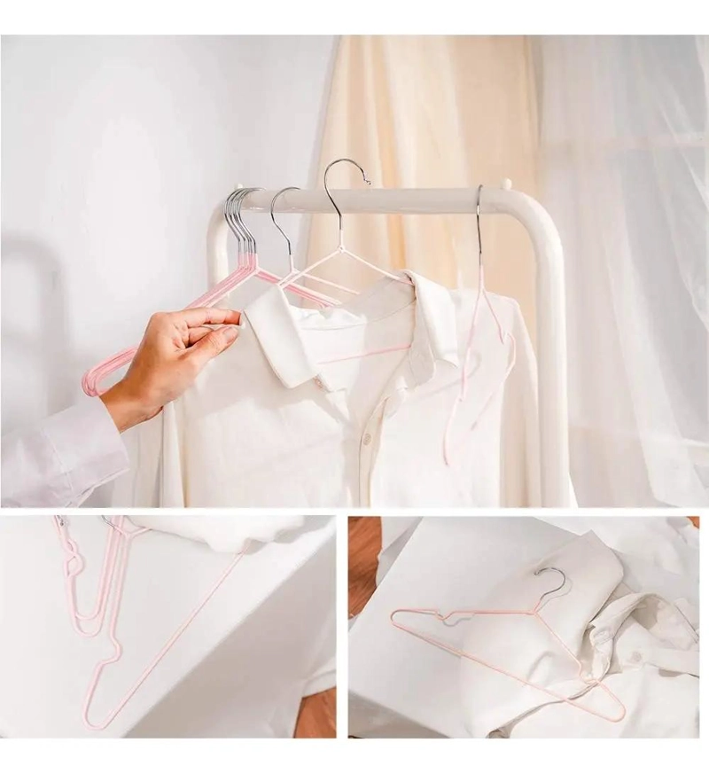 JUEGO DE 40 COLGADORES ANTIDESLIZANTES PARA ROPA DE COLORES - 9