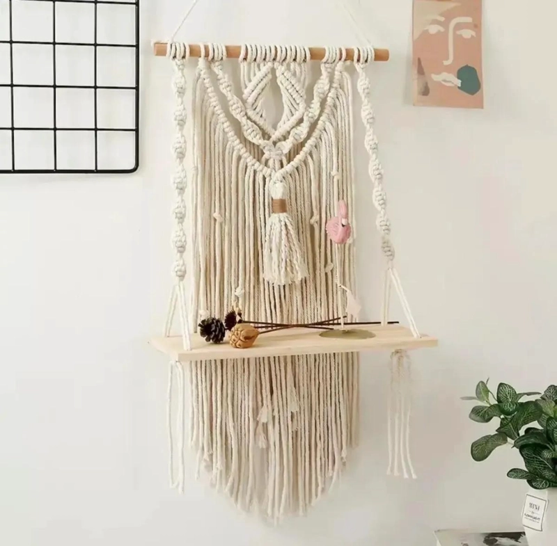 COLGANTE DE MACRAME  DECORATIVO PARA ORGANIZAR EL HOGAR - 3