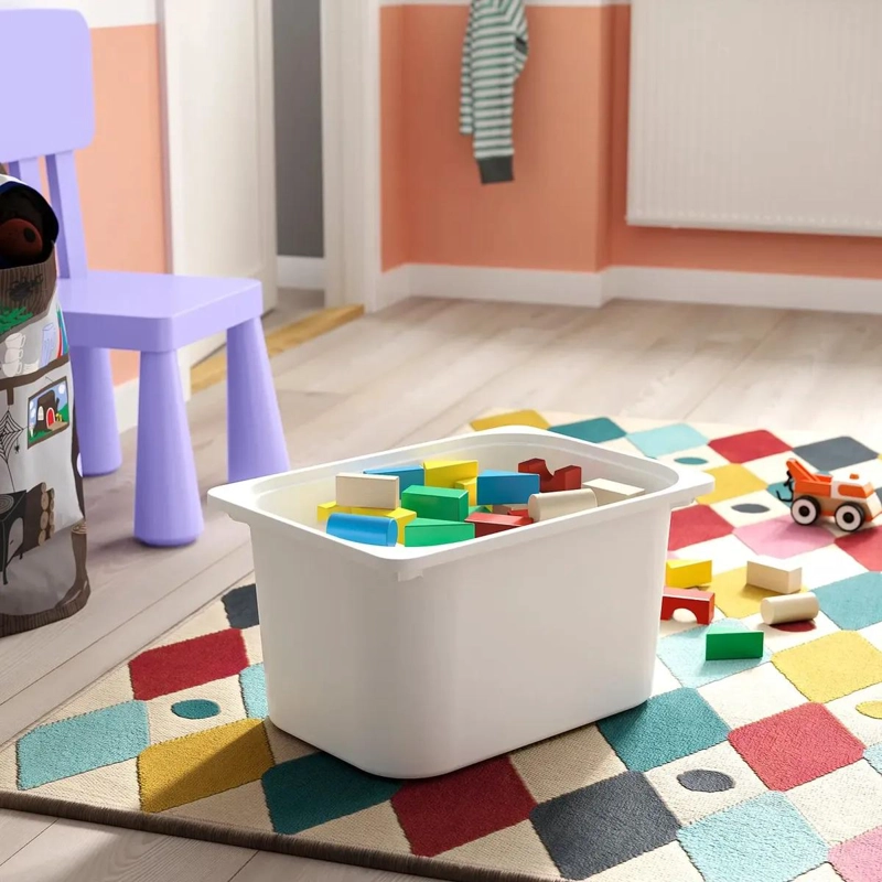 CAJA ORGANIZADORA BLANCA APILABLE PARA JUGUETES Y LIBROS - 1
